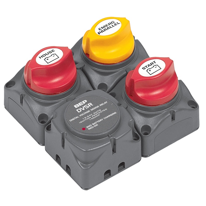 BEP Square Battery Distribution Cluster f/Single Engine w/Two Battery   Banks – 716-SQ-140A-DVSR