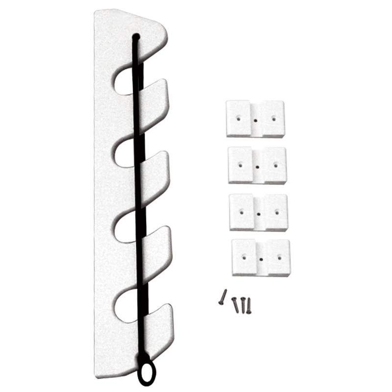 TACO 4-Rod Poly Bungee Rod Holder Rack – White – P03-134W