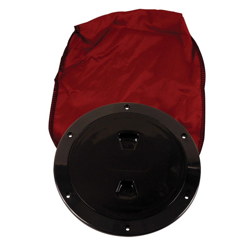 Beckson 6 Stow-Away Deck Plate – Black w/12 Bag – DP60BB