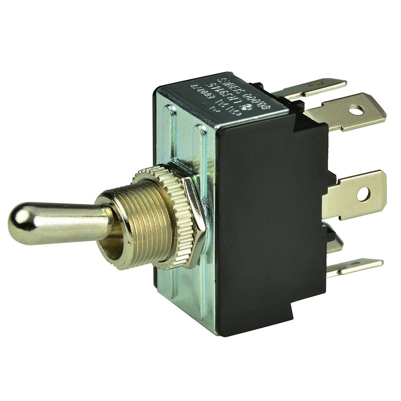 BEP DPDT Chrome Plated Toggle Switch – ON/OFF/(ON) – 1002014