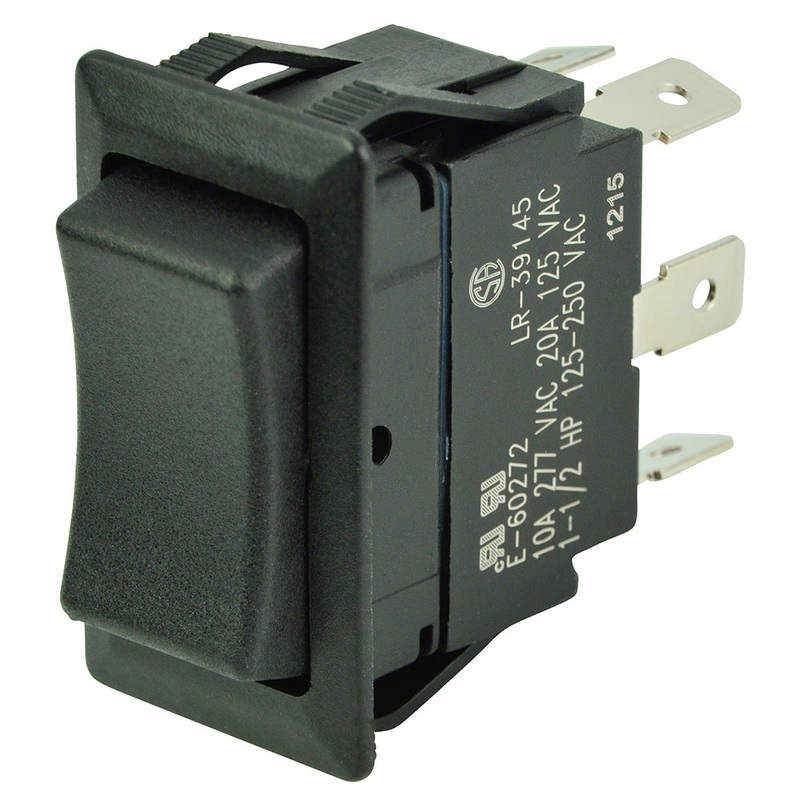 BEP DPDT Rocker Switch – 12V/24V – (ON)/OFF/(ON) – 1001713