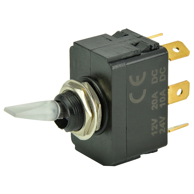 BEP SPDT Lighted Toggle Switch – ON/OFF/ON – 1001907