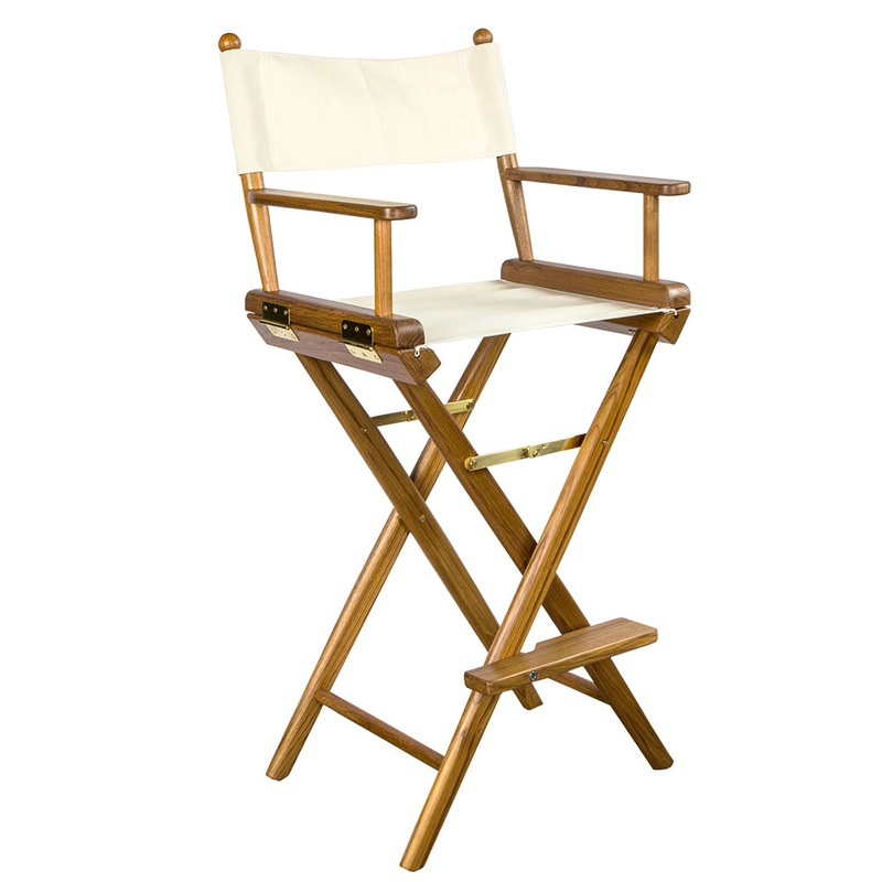 Whitecap Captain’s Chair w/Natural Seat Covers – Teak60048 – 60048