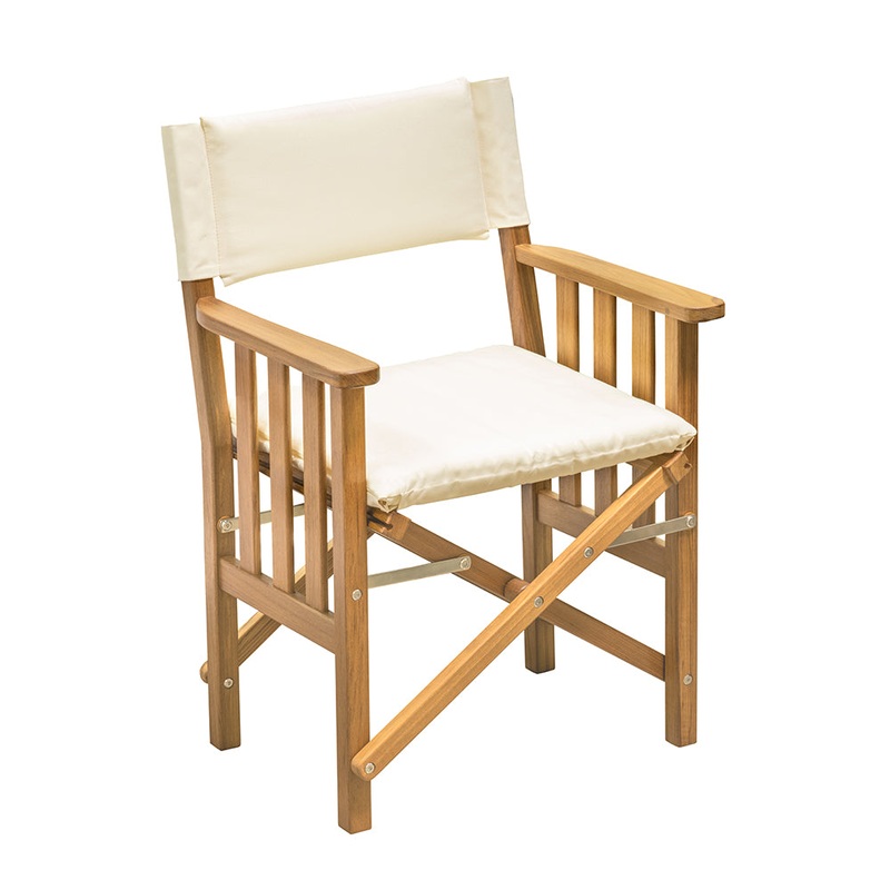 Whitecap Director’s Chair II w/Cream Cushion – Teak61053 – 61053