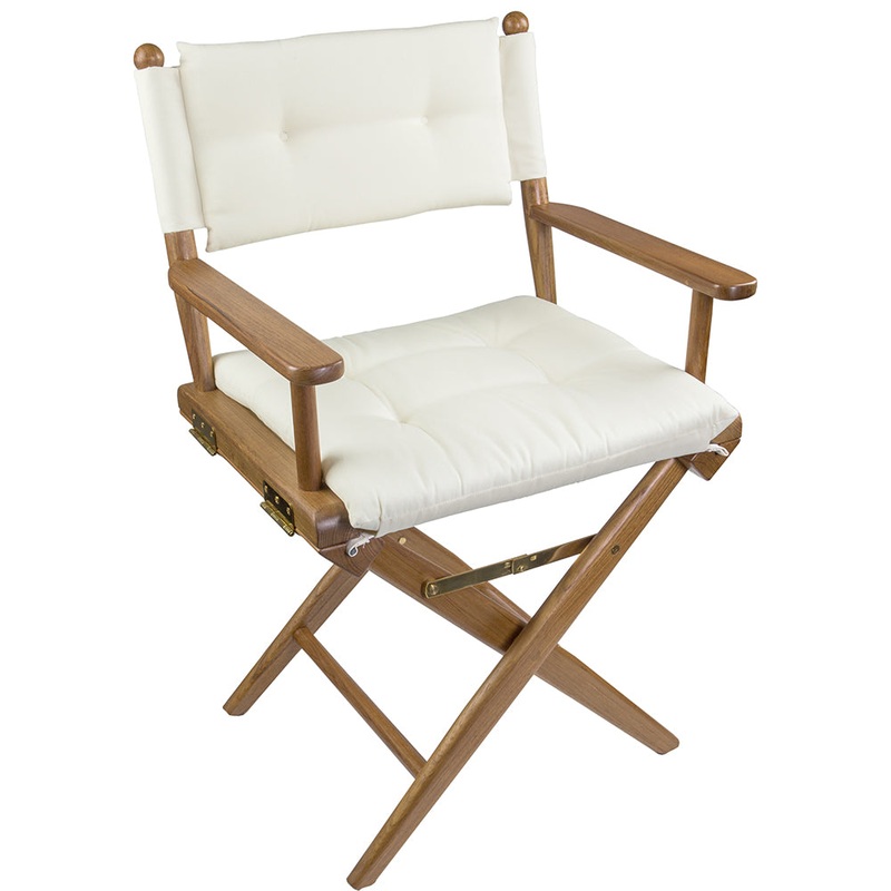 Whitecap Director’s Chair w/Cream Cushion – Teak61043 – 61043