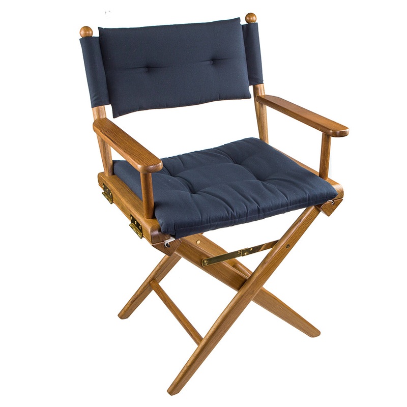 Whitecap Director’s Chair w/Navy Cushion – Teak61042 – 61042