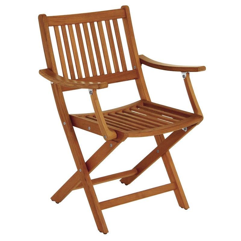 Whitecap Folding Chair w/Arms – Teak63070 – 63070