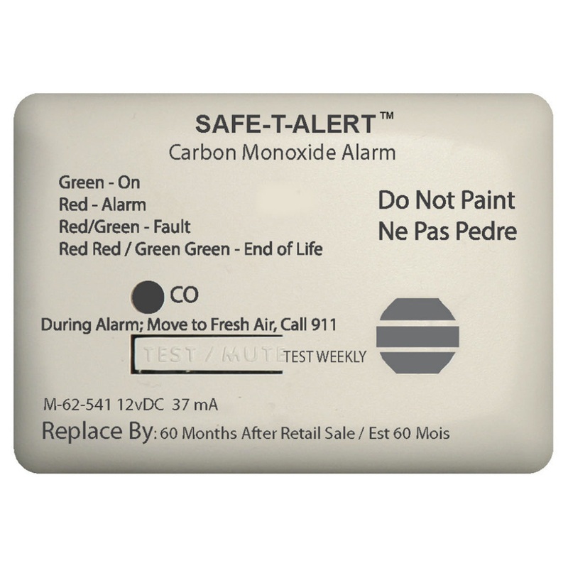 Safe-T-Alert 62 Series Carbon Monoxide Alarm – 12V – 62-541-Marine Surface Mount – White – 62-541-MARINE