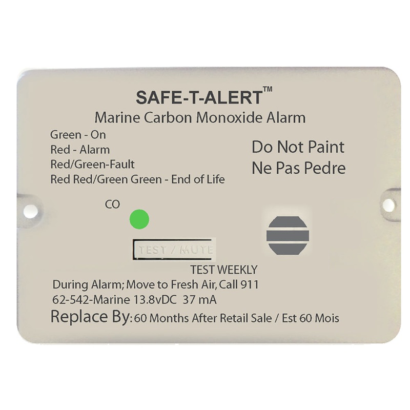 Safe-T-Alert 62 Series Carbon Monoxide Alarm – 12V – 62-542-Marine – Flush Mount – White – 62-542-MARINE