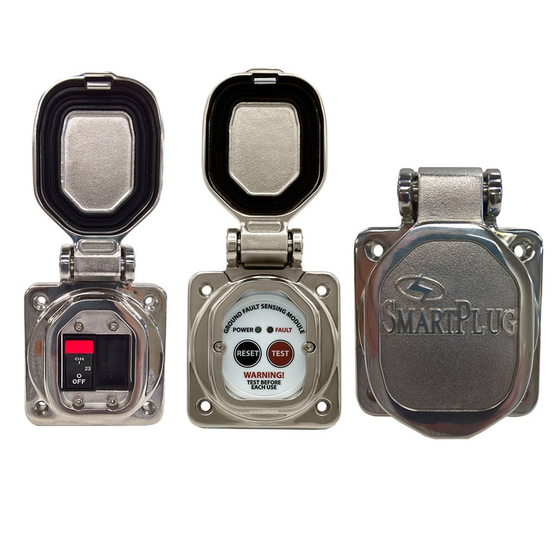 SmartPlug Combo Kit w/ELCI Sensor & 50 Amp Breaker/Stainless Steel Door – ELCIBRKR50SS