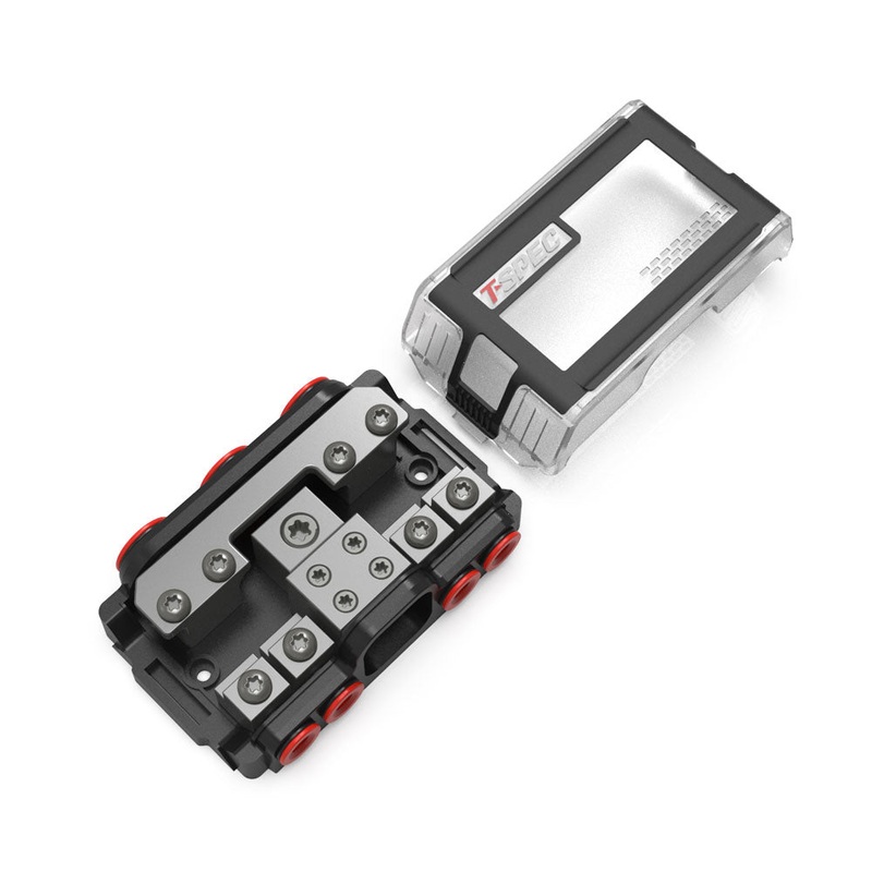 T-Spec VPNB4 MANL 4 Position All-In-One Distribution Block w/CoverVPNB4 – VPNB4