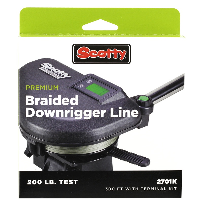 Scotty Premium Power Braid Downrigger Line – 400ft of 200lb Test – 2702K