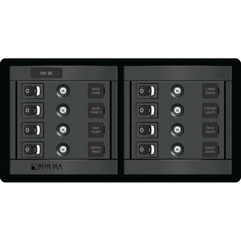 Blue Sea 1456 8 Position Switch CLB Horizontal – 1456