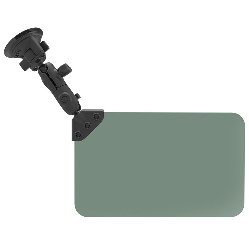 RAM Mount Suction Cup Mount w/Dark Green Sun Visor – 50% Tint