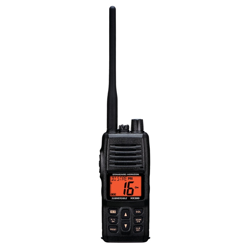 Standard Horizon HX380 5W Commercial Grade Submersible IPX-7 Handheld VHF Radio w/LMR Channels – HX380