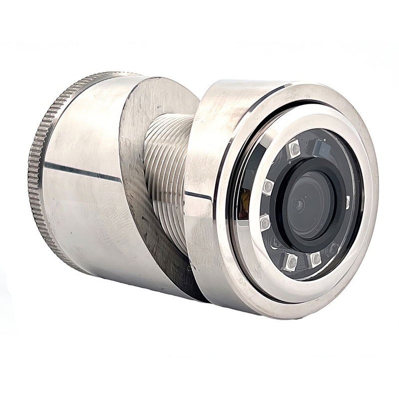 Iris 3MP Compact 316L Stainless Steel Thru-Hull/Panel IP Camera – 2.8mm Lens
