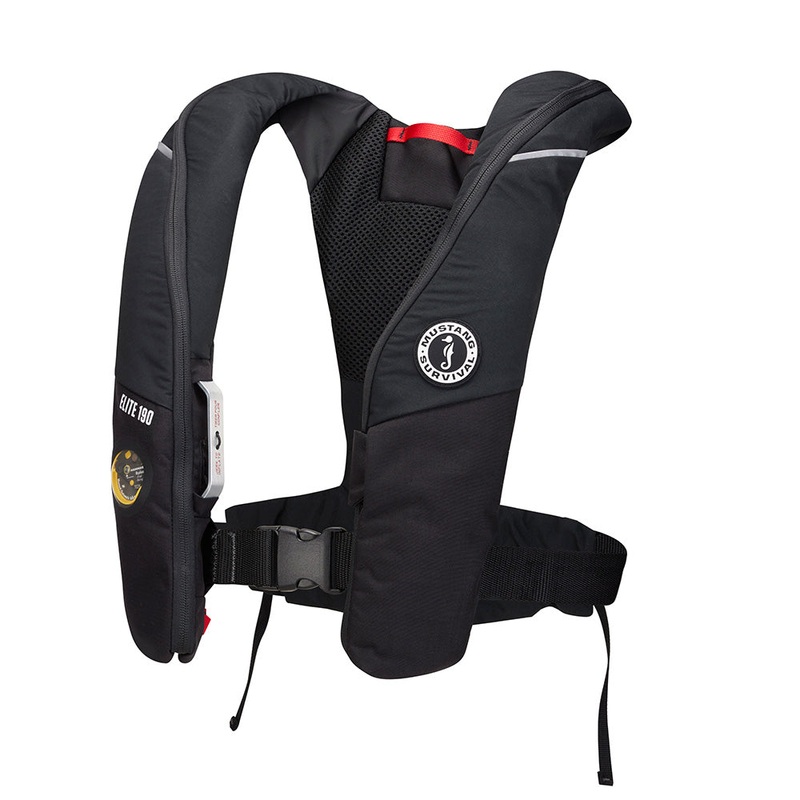 Mustang Elite 190 Offshore Inflatable PFD – Black – MD3170-13-0