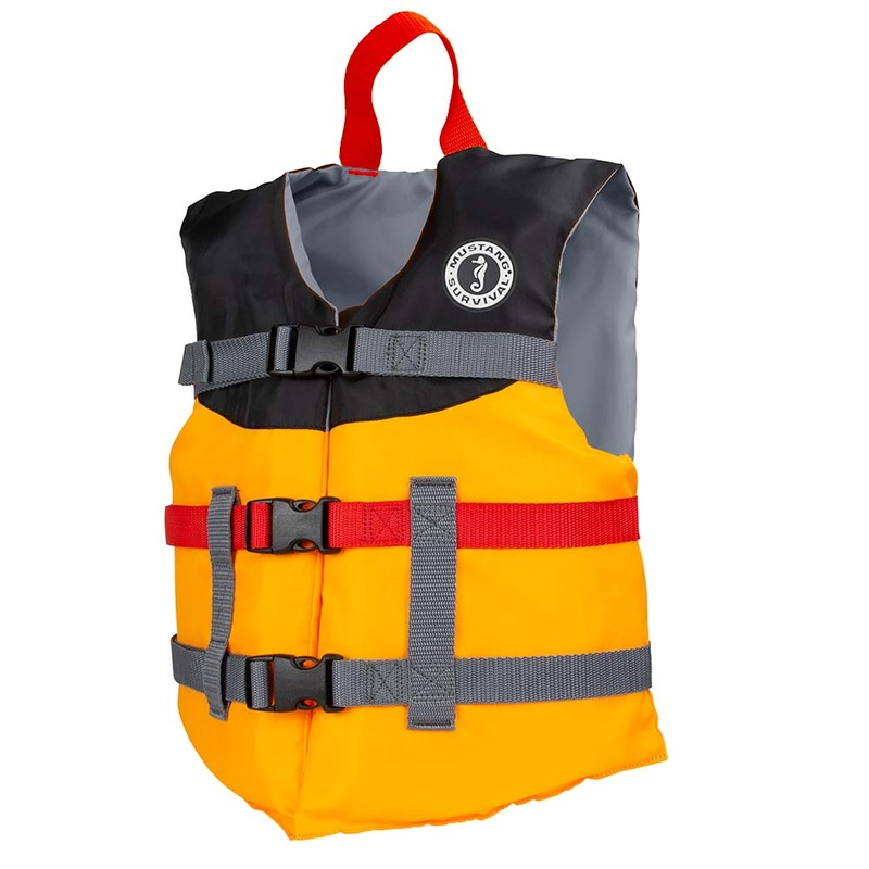 Mustang Youth Livery Foam Vest – Mango/Black – MV230002-203-0