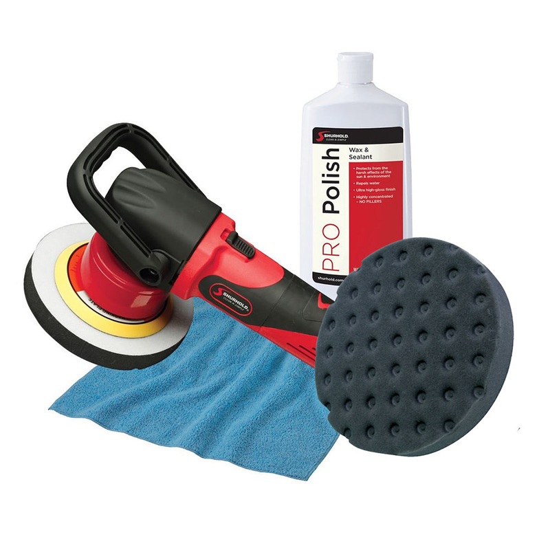Shurhold Dual Action Polisher Start Kit with Pro Polish, Pad & MicroFiber Towel – 3101