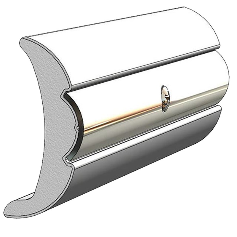 TACO Rigid Vinyl Flex-Core Rub Rail 2 x 7/8 – Frosty White 60′ – V21-9906WHC60D-1