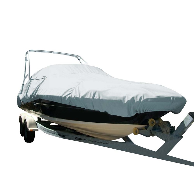 Carver Sun-DURA Specialty Boat Cover f/22.5′ Sterndrive Deck Boats w/Tower – Grey – 96122S-11