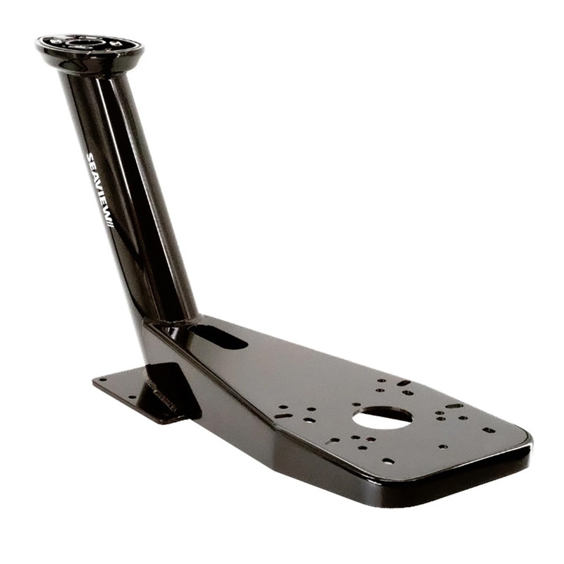 Seaview 23.75 Pre-Drilled Dual Mount f/Open Array Radars Up to 4.5′ – Black – Top Plate Required – PMADM2M2BLK