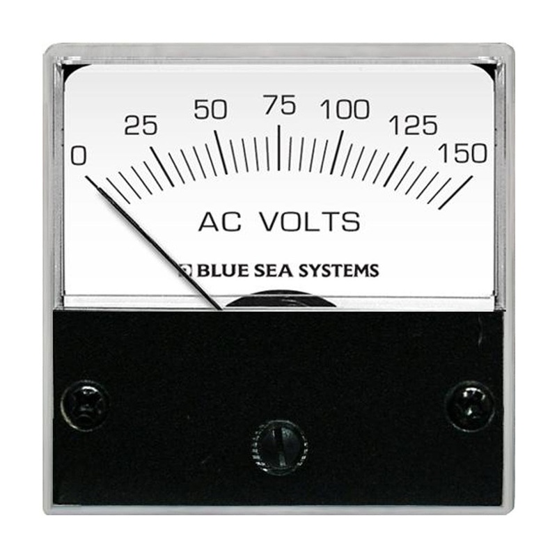 Blue Sea 8244 AC Analog Micro Voltmeter – 2 Face, 0-150 Volts AC – 8244