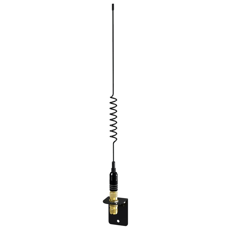 Shakespeare VHF 15in 5216 SS Black Whip Antenna – Bracket Included – 5216