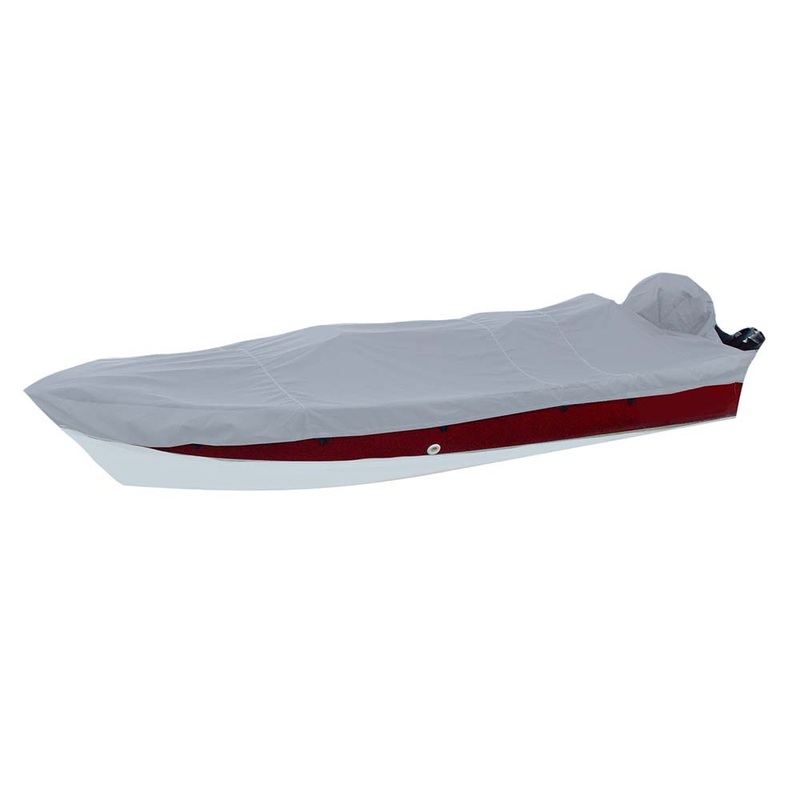 Carver Poly-Flex II Narrow Series Styled-to-Fit Boat Cover f/18.5′ V-Hull Side Console Fishing Boats – Grey – 72218NF-10