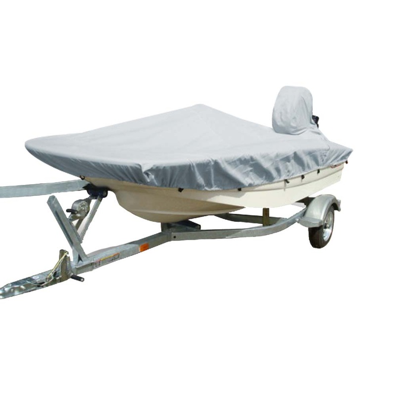 Carver Sun-DURA Styled-to-Fit Boat Cover f/15.5′ Whaler Style Boats with Side Rails Only – Grey – 71515S-11