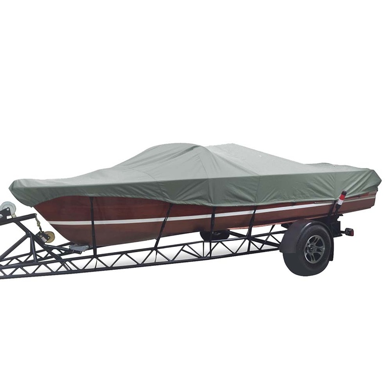 Carver Sun-DURA Styled-to-Fit Boat Cover f/21.5′ Tournament Ski Boats – Grey – 74102S-11