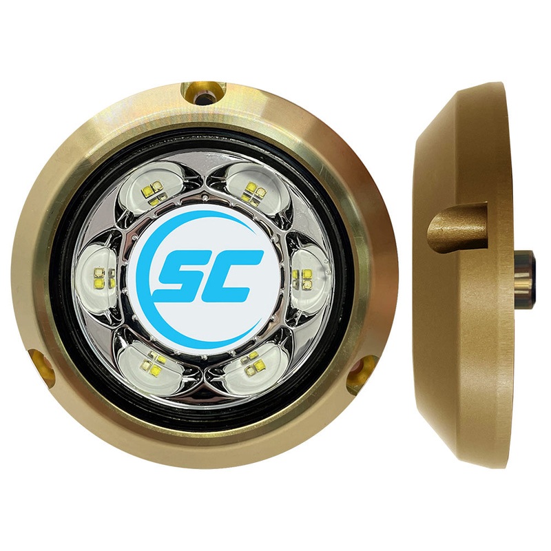 Shadow-Caster SC3 Series Blue/White Bronze Surface Mount Underwater Light – SC3-BW-BZSM