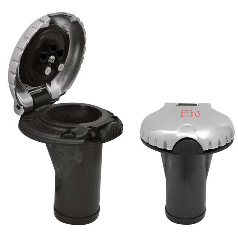 Attwood Deck Fill f/Carbon Canister System – Straight Body & Scalloped Chrome Cap – 99DFCCSZ1S