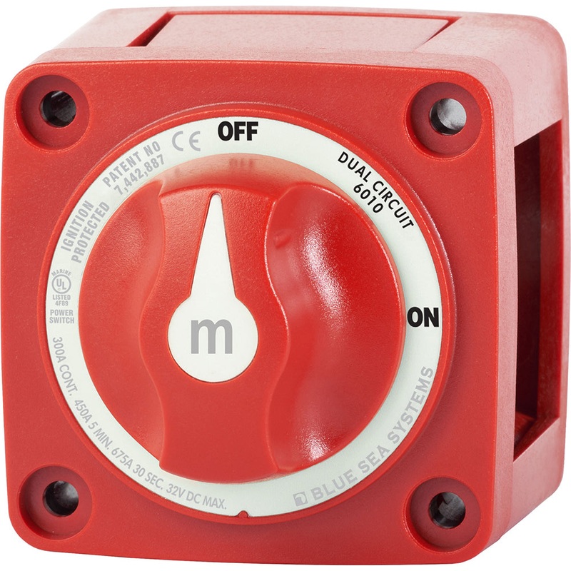 Blue Sea 6010 m-Series (Mini) Battery Switch Dual Circuit – 6010