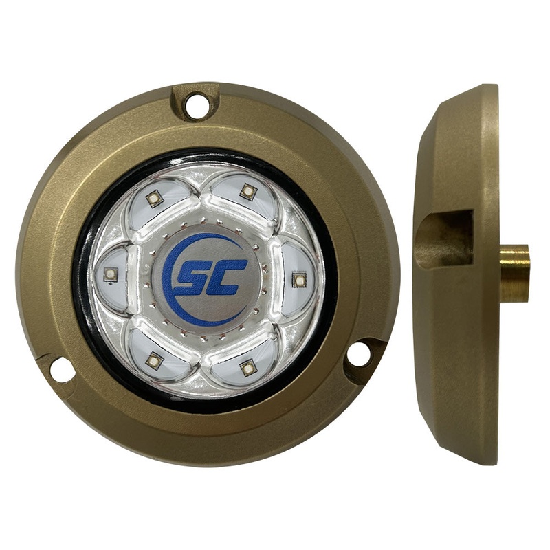 Shadow-Caster SC2 Series Bronze Surface Mount Underwater Light – Bimini Blue – SC2-BB-BZSM