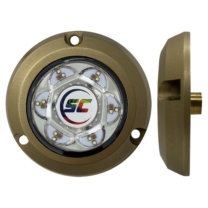 Shadow-Caster SC2 Series Bronze Surface Mount Underwater Light – Full-Color – SC2-CC-BZSM