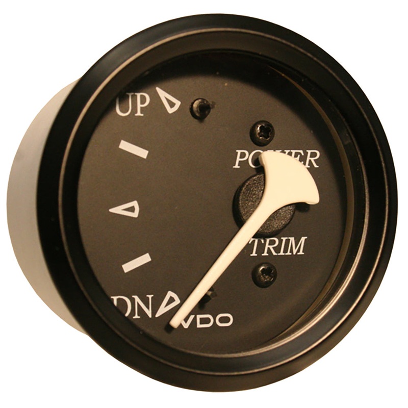 VDO Allentare Black Trim Gauge – For Use with Evinrude/Johnson Engines – 12V – Black Bezel – 382-11804