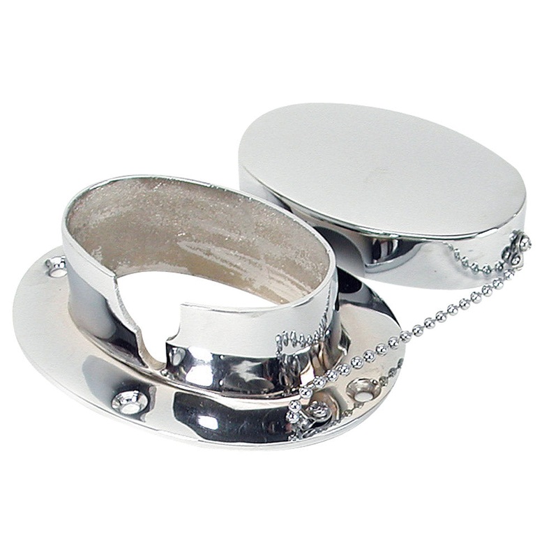 Whitecap Chain & Rope Deck Pipe 4 x 2-1/4 Chrome Plate – S-114C