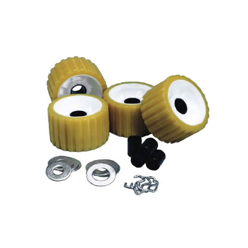 C.E. Smith Ribbed Roller Replacement Kit – 4 Pack – Gold – 29310