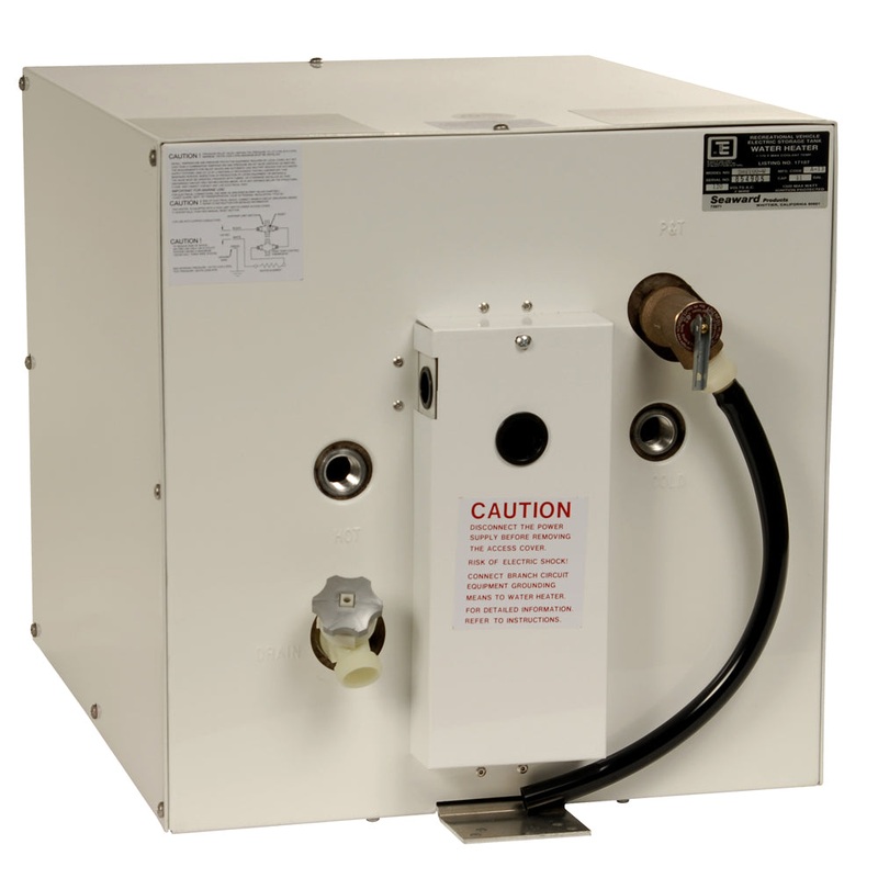 Whale Seaward 11 Gallon Hot Water Heater with Rear Heat Exchanger – White Epoxy – 120V – 1500W – S1100W