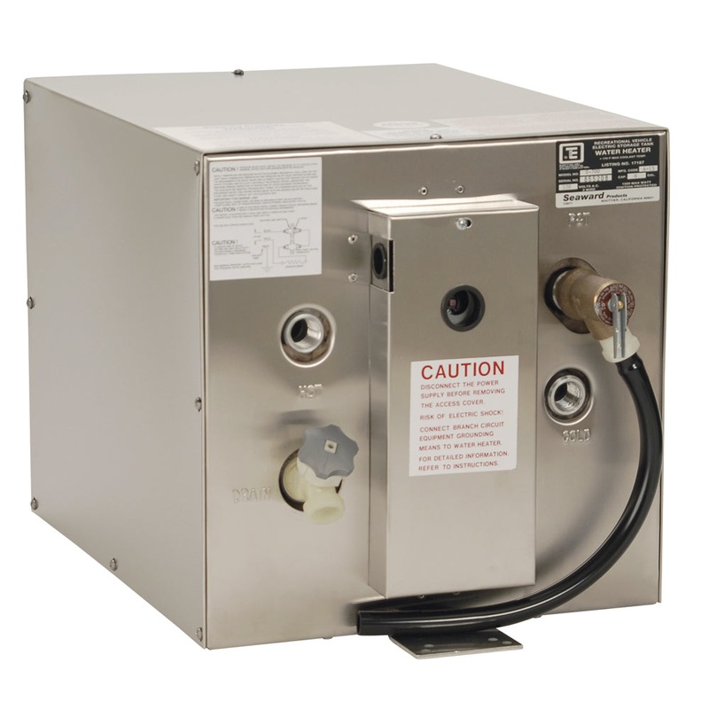 Whale Seaward 6 Gallon Hot Water Heater with Rear Heat Exchanger – Stainless Steel – 120V – 1500W – S700