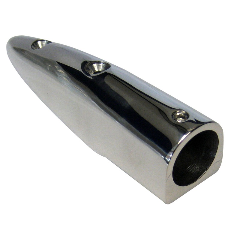 Whitecap 5-1/2 Rail End (End-In) – 316 Stainless Steel – 7/8 Tube O.D. – 6049C