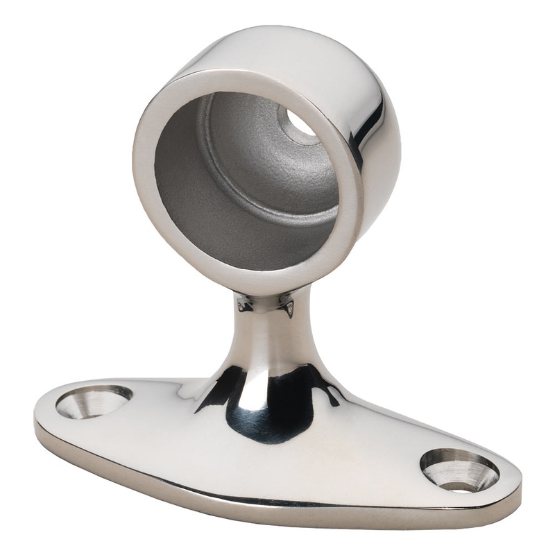 Whitecap 90 Handrail Stanchion – End – 316 Stainless Steel – 7/8 Tube O.D. – 6280C