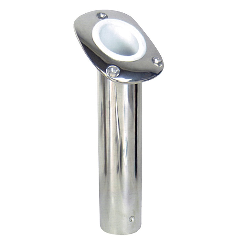 Whitecap Bluewater 30 Deg. Stamped S.S. Flush Mount Rod Holder – S-096