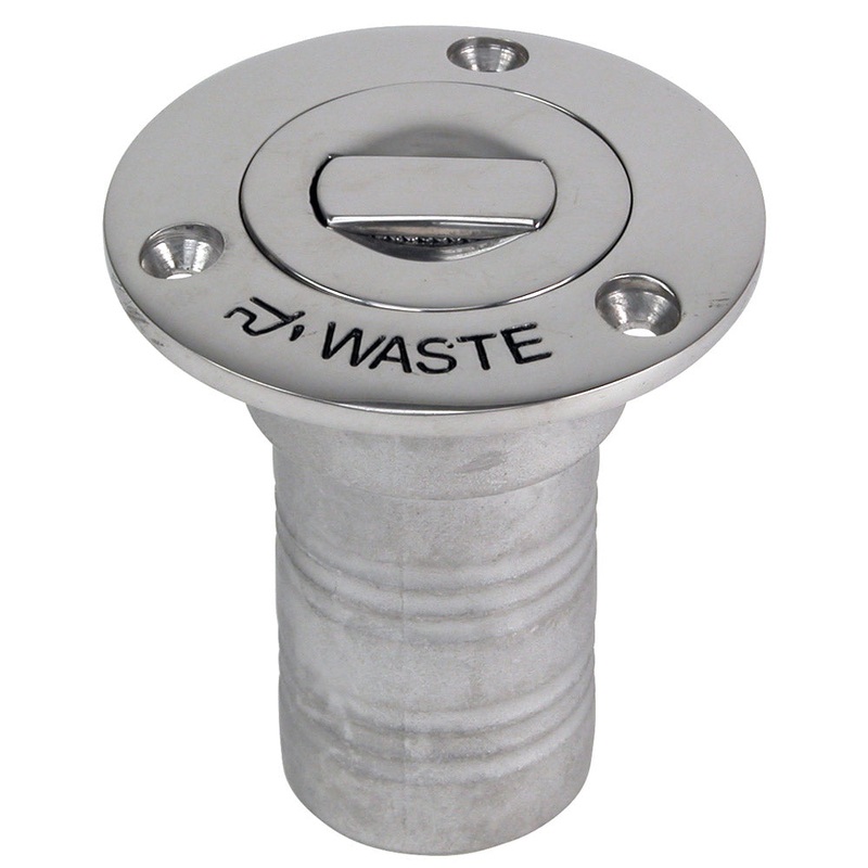 Whitecap Bluewater Push Up Deck Fill – 1-1/2 Hose – Waste – 6996CBLUE