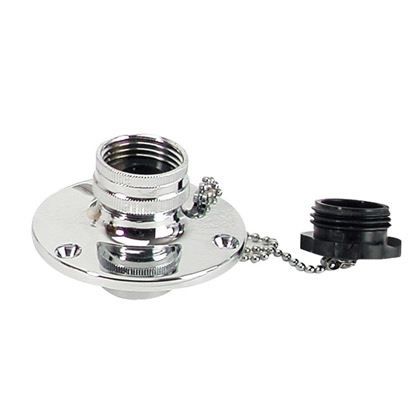 Whitecap C.P. Brass Inlet 2-3/4 Base 1-1/2 Depth – P-2455C