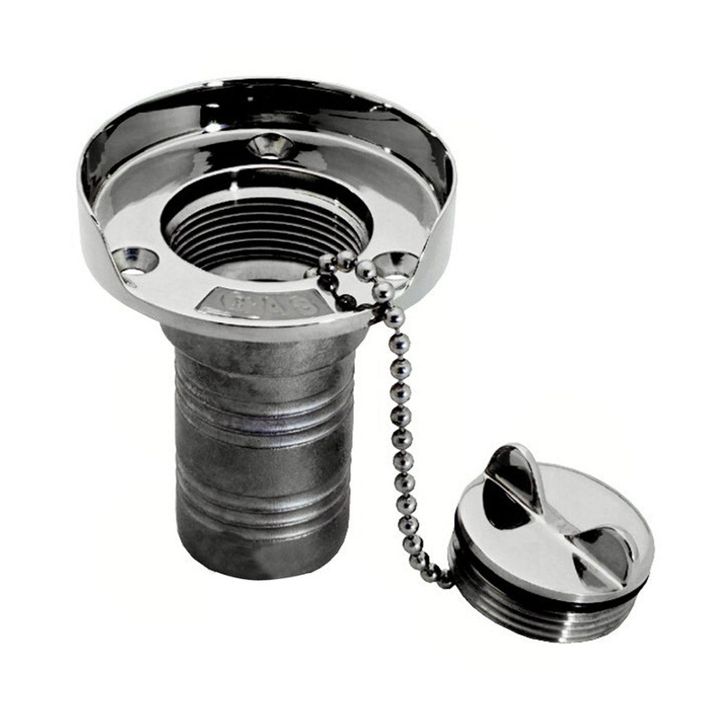 Whitecap Gas Hose Deck Fill with Splash Guard – 1-1/2 Chain – 6001