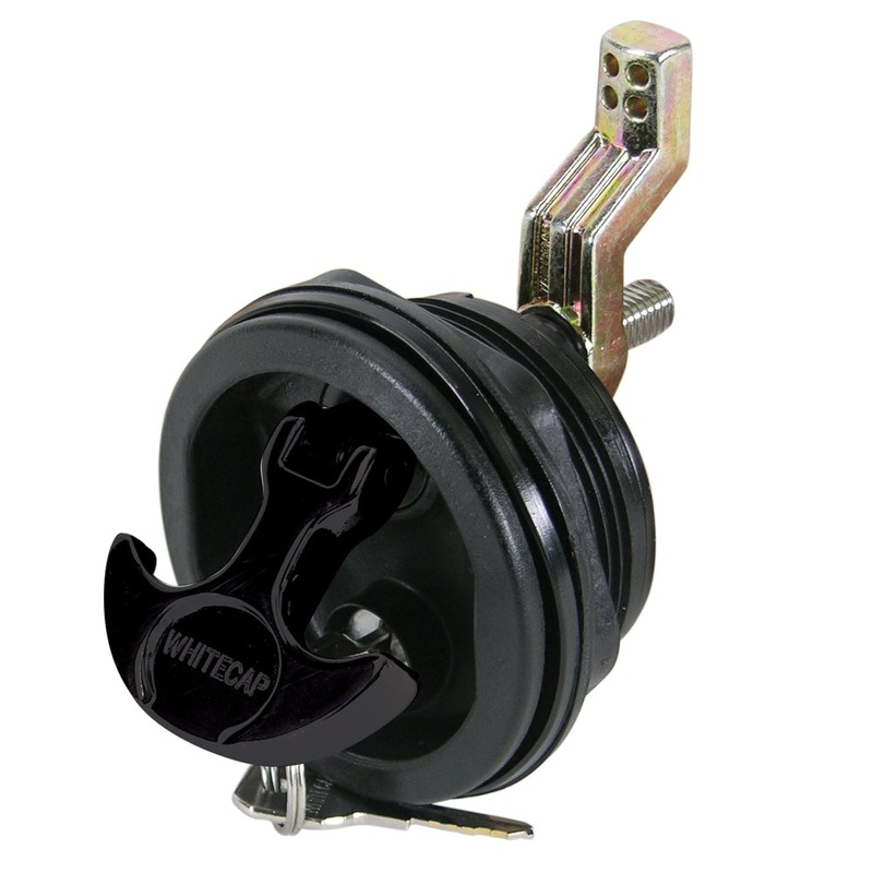 Whitecap T-Handle Latch – Nylon Black/Black – Locking – 3226BC