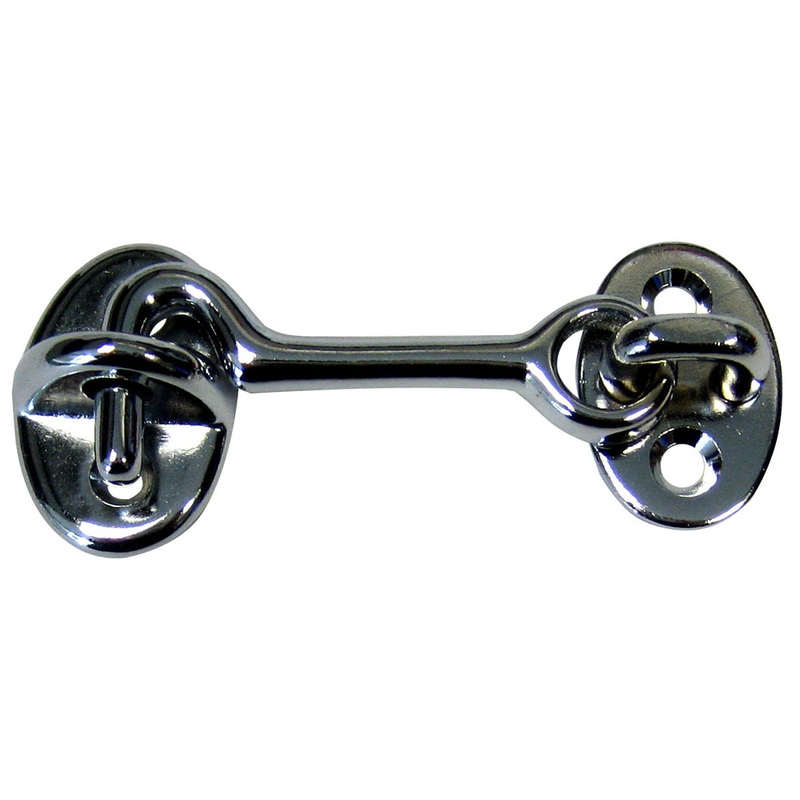 Whitecap Cabin Door Hook – CP/Brass – 2 – S-1401C