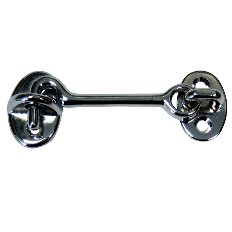 Whitecap Cabin Door Hook – CP/Brass – 3 – S-1402C